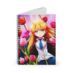 Anime Girl AI - Spiral Notebook - Ruled Line