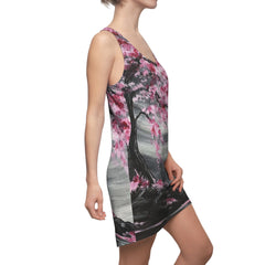 Cherry Blossom Design Women's Cut & Sew Racerback Dress (AOP)