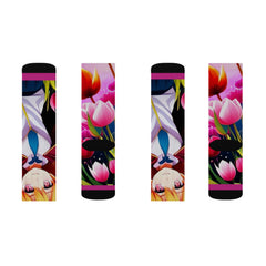 Anime Girl with Tulips AI Generated Sublimation Socks