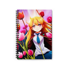 Anime Girl AI - Spiral Notebook - Ruled Line