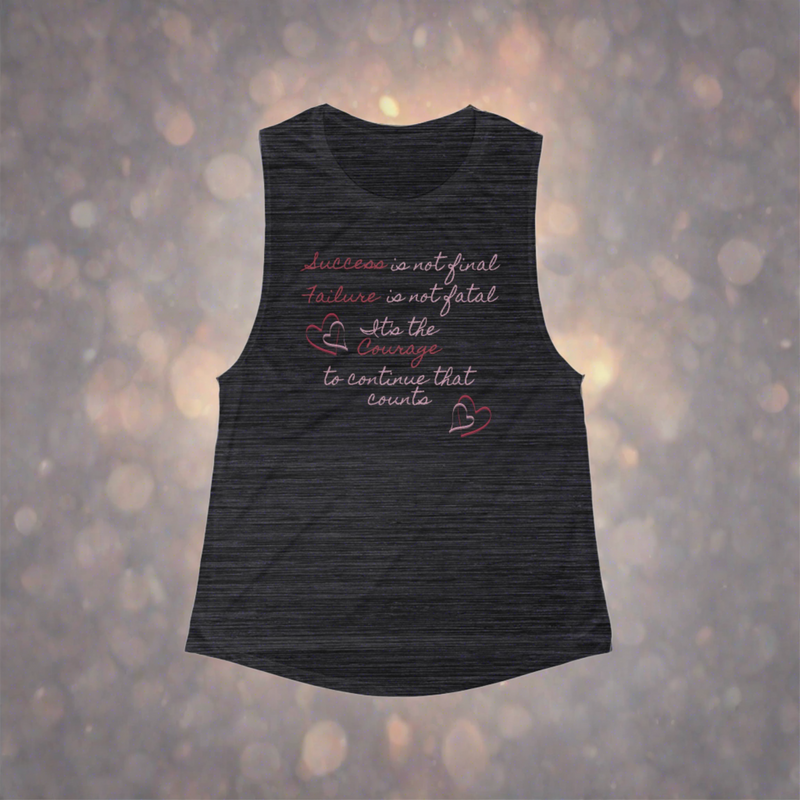 Inspirational - Courage - Women's Flowy Scoop Muscle Tank