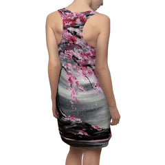 Cherry Blossom Design Women's Cut & Sew Racerback Dress (AOP)