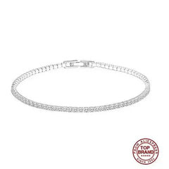 Zircon Sterling Silver Tennis Bracelet