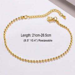 Adjustable Snake Chain Anklet for Women Girls