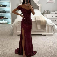 Sequined Elegant Formal Evening Dress