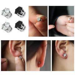 Unisex Crystal Stone Stud Earrings