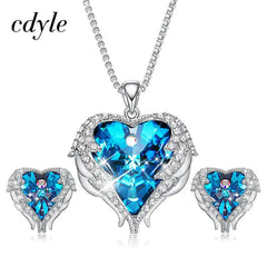 Cdyle Crystals Winged Heart Necklace