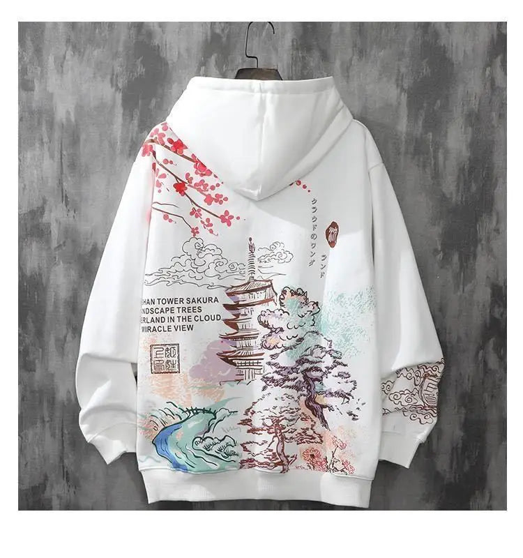 Wonderlad / Dirtyfeature Japanese Designed Hoodies - Sudaderas Con Capucha Loft Print Hoodie y2k Clothes Harajuku Men's Anime Hip-Hop Japanese Streetwear Sweatshirt Hoodies Men Kpop