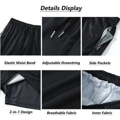 Berserk 2 in 1 Gym Shorts for Men Variety of Designs, Anime, Solid, Click for More