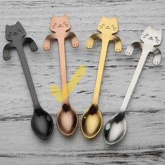 STAINLESS STEEL CAT TEASPOONS