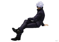 15CM Figure Anime Jujutsu Kaisen Gojo Satoru Sitting Pressed Noodles Model Dolls Toy Gift Collect Boxed PVC Material