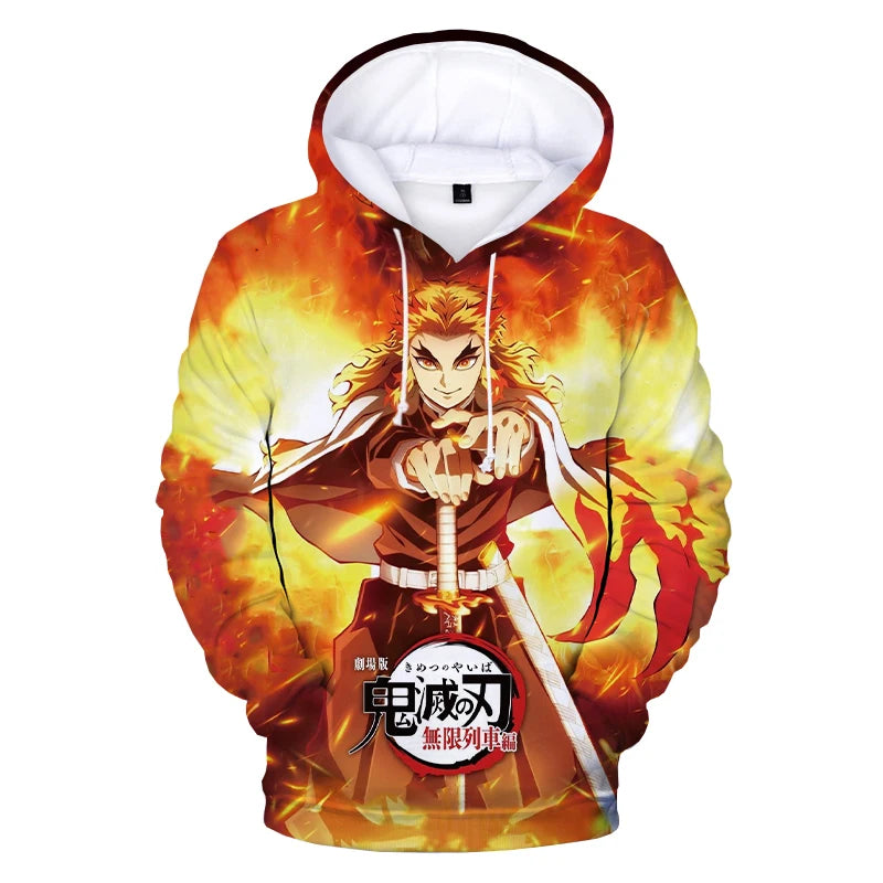 Kimetsu No Yaiba Demon Slayer Men and Women Sweatshirts 3D Printed Casual Boy Girl Kids Hoodies Pullover Anime Coats Tops