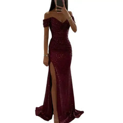 Sequined Elegant Formal Evening Dress