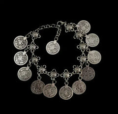 Vintage Bohemian Charm Coin Tassel Anklet