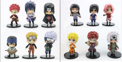 Hot 12pcs/set  Naruto Anime Figures Toys Kid Gift