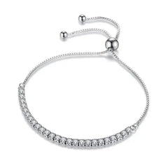 Zircon Sterling Silver Tennis Bracelet