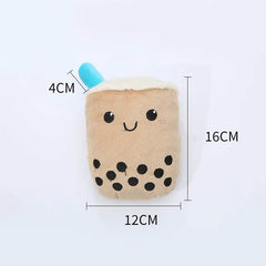 Milk Tea Shaped Pet Plush Toy