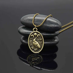 Raven and 3 Moons Viking Amulet Necklace