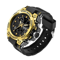 Sanda Men's AquaGuard Dual Quartz Timepiece Watch