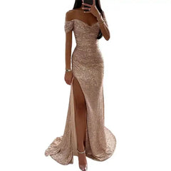 Sequined Elegant Formal Evening Dress