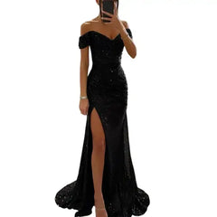 Sequined Elegant Formal Evening Dress