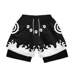 Berserk 2 in 1 Gym Shorts for Men Variety of Designs, Anime, Solid, Click for More