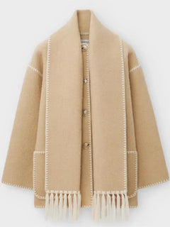 Women's Faux Cashmere Splice Plush Thick Coats