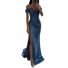 Sequined Elegant Formal Evening Dress