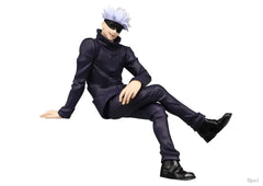 15CM Figure Anime Jujutsu Kaisen Gojo Satoru Sitting Pressed Noodles Model Dolls Toy Gift Collect Boxed PVC Material