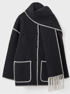 Women's Faux Cashmere Splice Plush Thick Coats