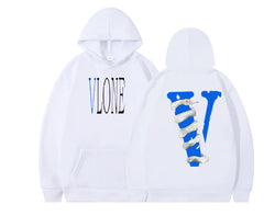 White Snake Big V Casual Hoodies