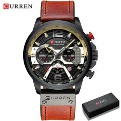 Curren - Military Leather Chronograph Wristwatch