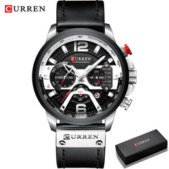 Curren - Military Leather Chronograph Wristwatch