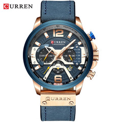 Curren - Military Leather Chronograph Wristwatch