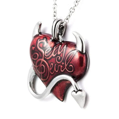 Sexy Devil Gothic Heart Demon Pendant Necklace