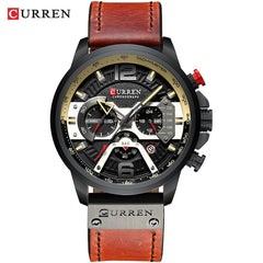 Curren - Military Leather Chronograph Wristwatch