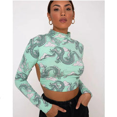 Dragon Printed Women Crop Top and More