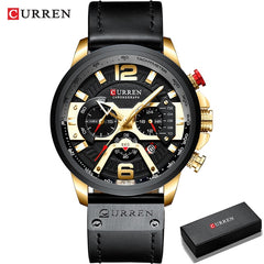 Curren - Military Leather Chronograph Wristwatch