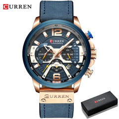 Curren - Military Leather Chronograph Wristwatch