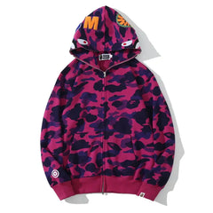 Anime Hoodie Shark Camo Full Zip