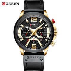 Curren - Military Leather Chronograph Wristwatch