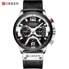 Curren - Military Leather Chronograph Wristwatch