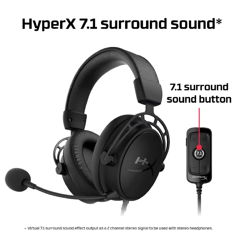 HyperX Alpha S 7.1 Surround Sound Gaming Headphone with Microphone