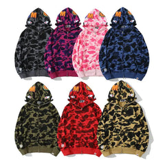 Anime Hoodie Shark Camo Full Zip